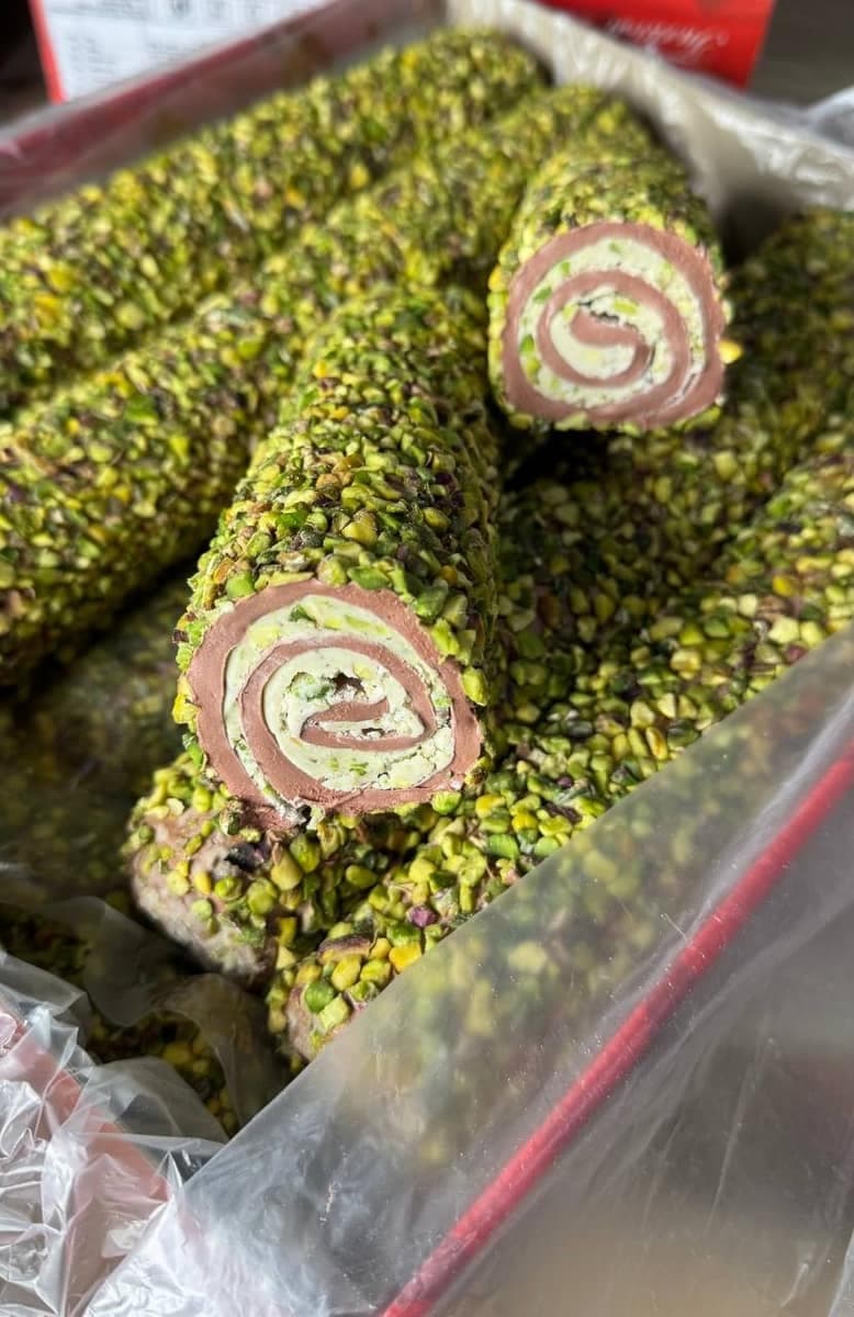 Турецький лукум шоколадний з фундуковою пастою та фісташкою 😋